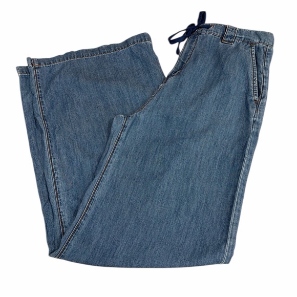 Joe's Jeans Collection Drawstring Wide Leg Jeans | Medium Indigo | Size 25 - Picture 7 of 10